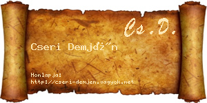 Cseri Demjén névjegykártya